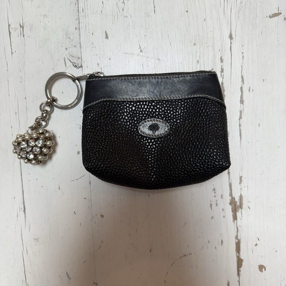 Vintage Mulberry Handbag Black Scotch Grain Leather Micro Bag & Coin Purse $1250 - Picture 11 of 15